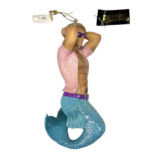 December Diamonds Merman Mermen Key West 55-90850 With Original Box And Tags - Picture 5 of 9